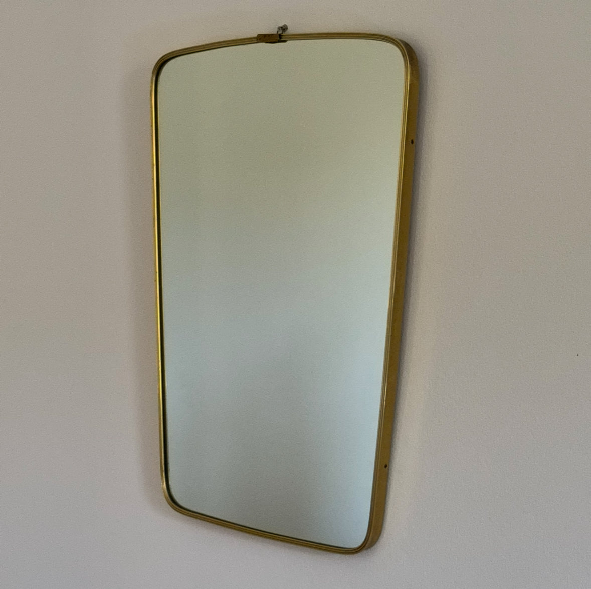 Brass Shield Mirror - Italy 50s