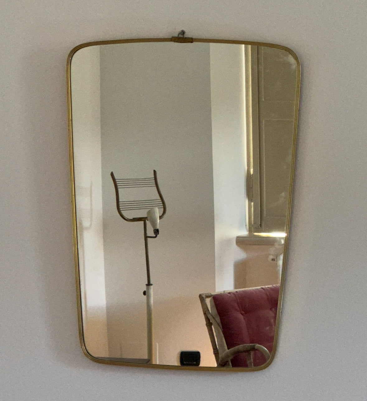 Brass Shield Mirror - Italy 50s