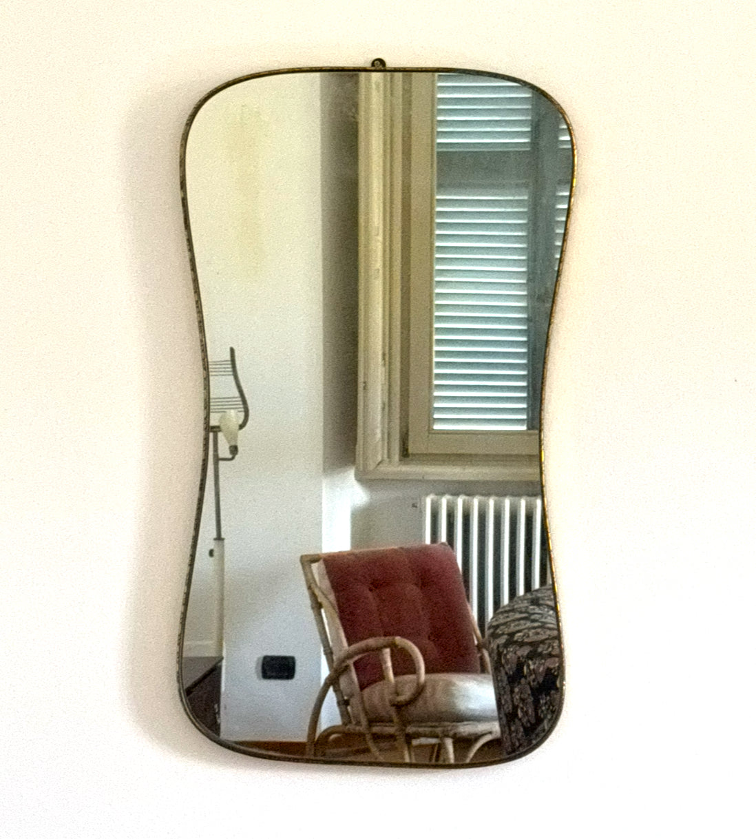 Large Brass Mirror - Italy 50s