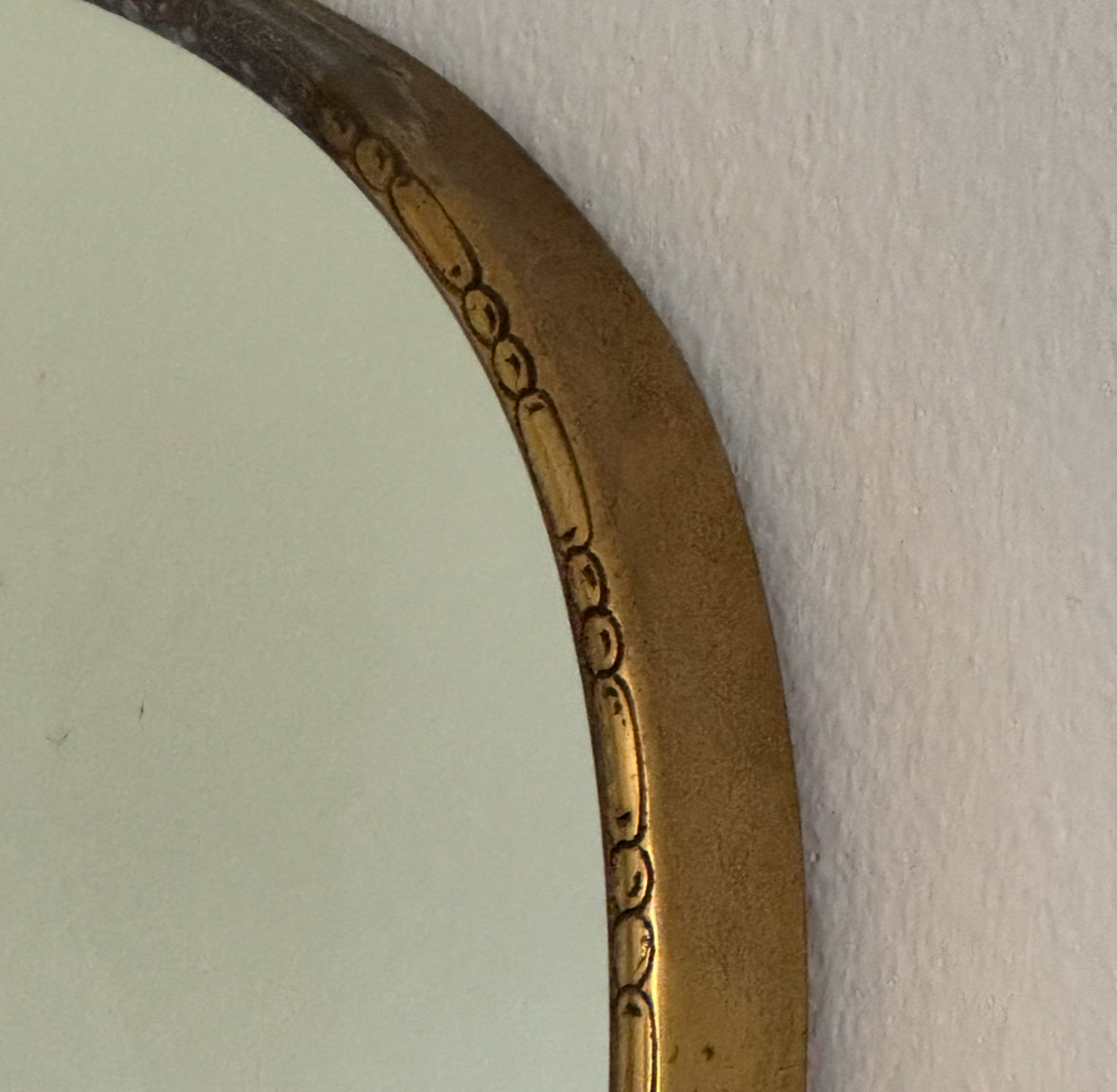 Large Brass Mirror - Italy 50s