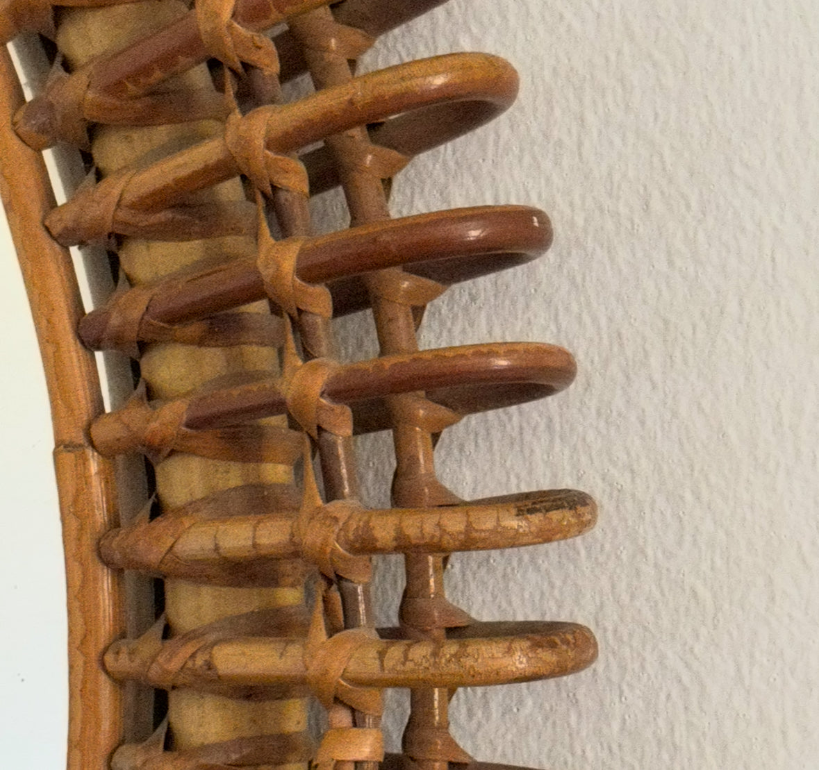 Italian 60s Rattan Mirror