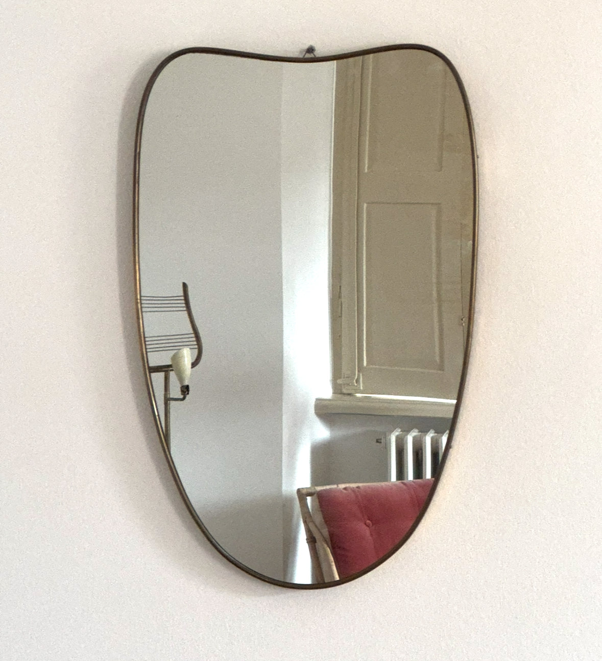 Brass Shield Mirror - Italy 50s