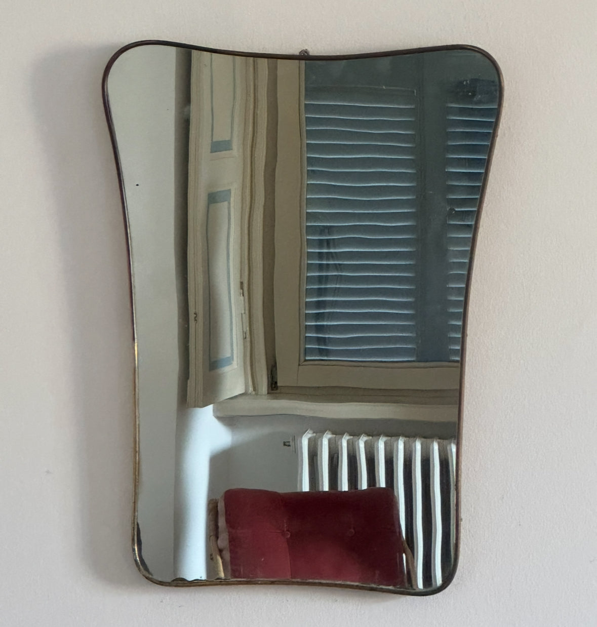 Brass Shield Mirror - Italy 50s
