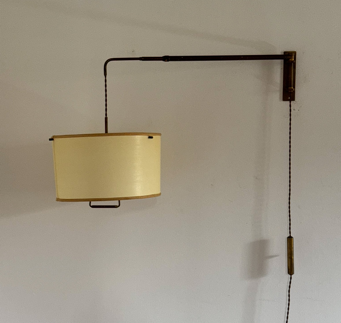 Brass Telescopic Counterweight Wall light - Italy 50s