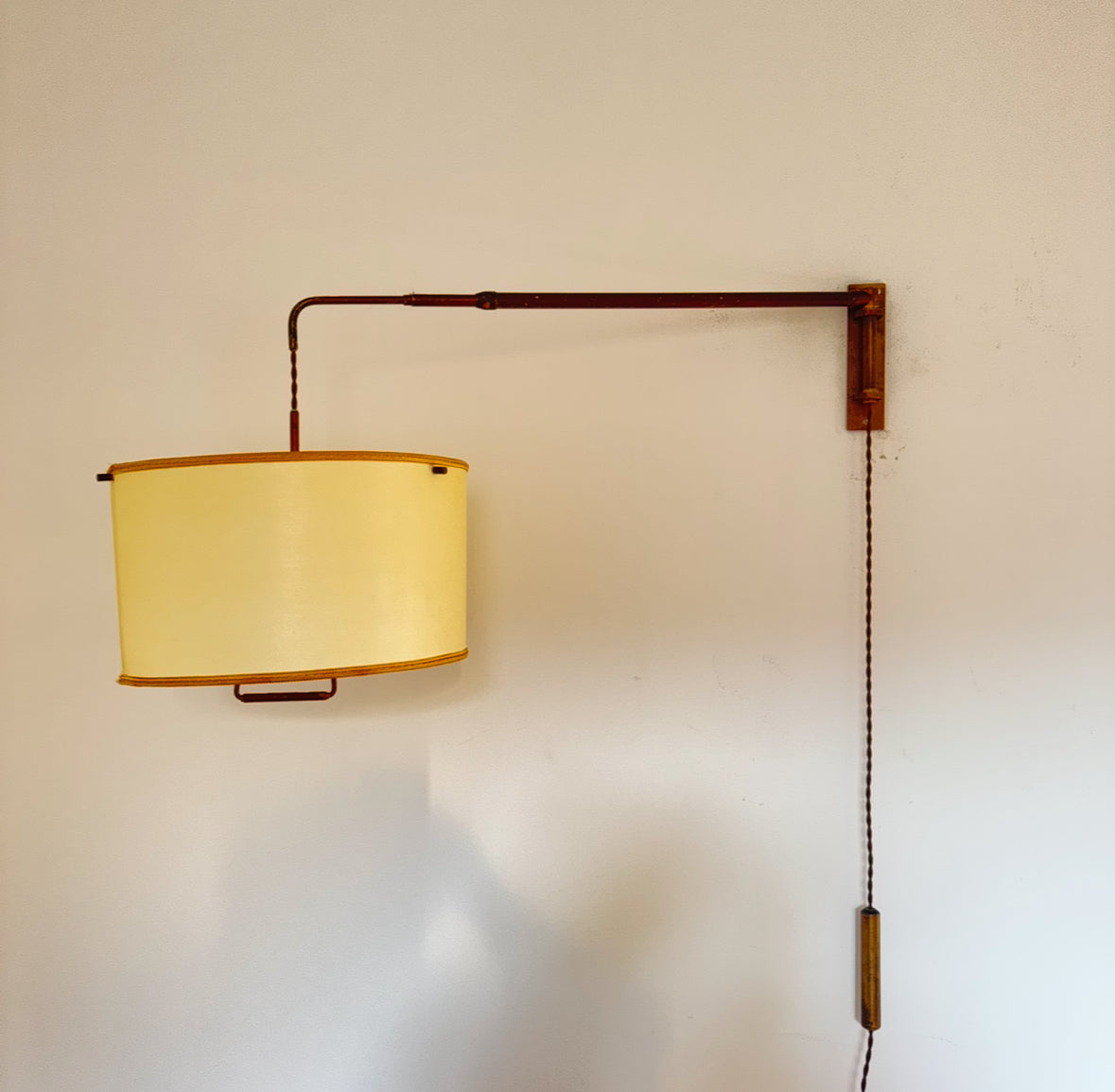 Brass Telescopic Counterweight Wall light - Italy 50s