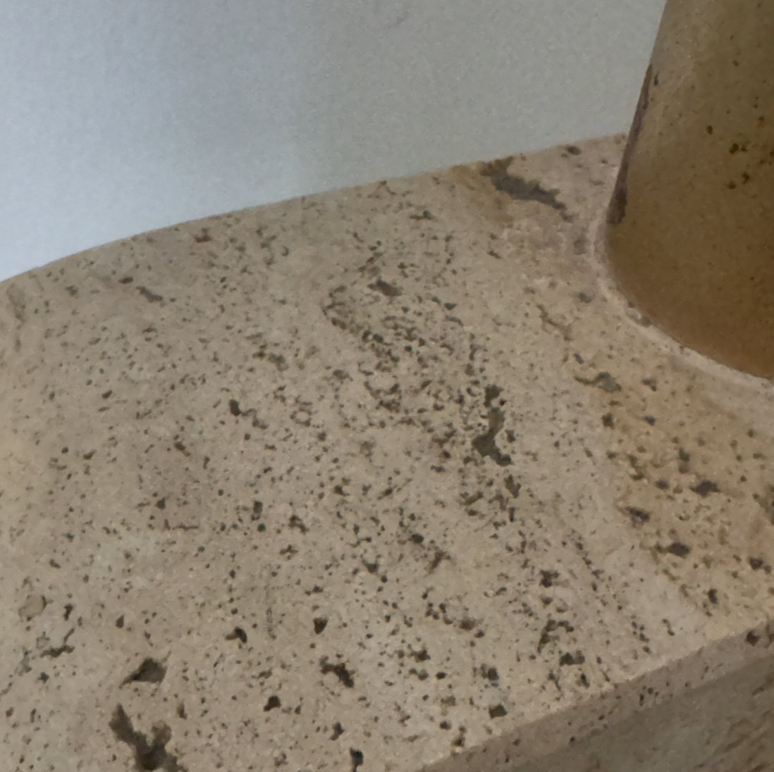 Large Travertine Elephant Table Lamp - Fratelli Mannelli 1970